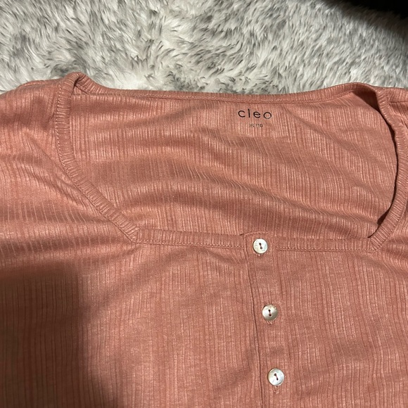 Cleo Loose Long Sleeve Henley - Picture 3 of 4